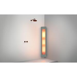 Sunshower Round Plus L infrarood + UV licht opbouw incl. installatieset hoek 185x33x25cm full body inclusief 5 jaar garantie Organic Grey L0600-L0103-SML0800-SW769631