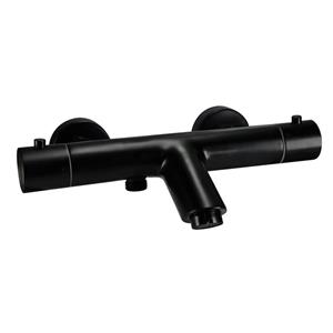 Xellanz Rio thermostatische bad-douchekraan inclusief staafhanddouche met handdouche en slang mat zwart SW161920 / SW404917 / SW496811 / SW705405