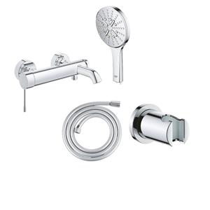 Grohe Essence Badset - badkraan - handdouche - handdouchehouder - doucheslang - chroom SW656558/SW471471/430172/SW862641