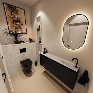 Mondiaz TURE-DLUX 120cm toiletmeubel Urban. EDEN wastafel Opalo positie rechts. Met 1 kraangat. TUREDX120URBR1OPA