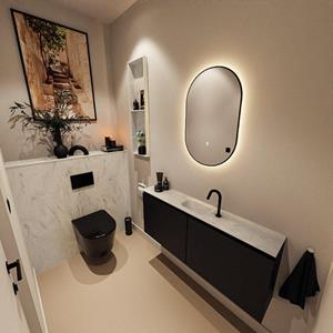 Mondiaz TURE-DLUX 120cm toiletmeubel Urban. EDEN wastafel Opalo positie midden. Met 1 kraangat. TUREDX120URBM1OPA
