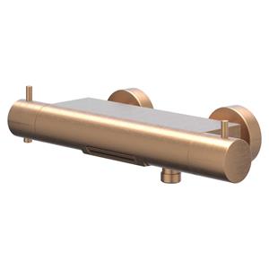 Ivy Bond Badset - thermostatisch - opbouw - ronde handdouche - gladde doucheslang - Geborsteld mat koper PVD SW1031142 / SW1031470 / SW1031492
