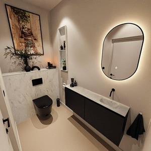Mondiaz TURE-DLUX 120cm toiletmeubel Urban. EDEN wastafel Opalo positie rechts. Zonder kraangat. TUREDX120URBR0OPA