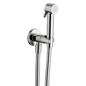 Raminex Tuka Tuka toilet/bidet douchegarnituur met handdouche met aan/uit knop 1/2 met douchesl. 100cm + wandhouder met geïntegr. kraan chroom AC67551