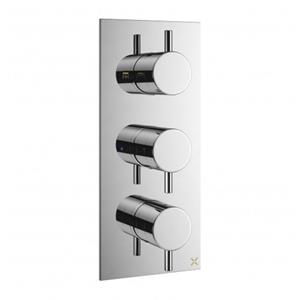 Crosswater MPRO inbouw thermostatisch douchekraan verticaal 2 stopkranen chroom sw385414/sw385439