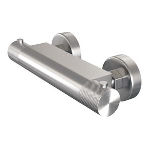 Brauer Brushed Carving Thermostaatkraan opbouw - 2 carving knoppen - PVD - geborsteld RVS 5-NG-248