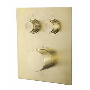 Wiesbaden Caral Klik Pro inbouw thermostatisch douchekraan 2 functies met inbouwdeel geborsteld messing SW717350 / SW717345