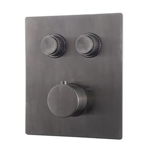 Wiesbaden Caral Klik Pro inbouw thermostatisch douchekraan 2 functies met inbouwdeel Gunmetal SW717349 / SW717345