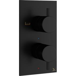 Crosswater MPRO badkraan - inbouw - verticaal - mat zwart sw385368/sw385437