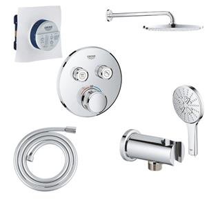Grohe SmartControl Doucheset - inbouwthermostaat - inbouwbox - hoofddouche - handdouche - handdouchehouder - doucheslang - chroom SW104917/SW105953/GA96877/SW471471/SW862725/SW8626