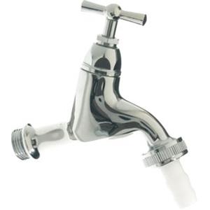 Vsh Beluchterkraan verchroomd met kruk met wartel 1/2 0500401