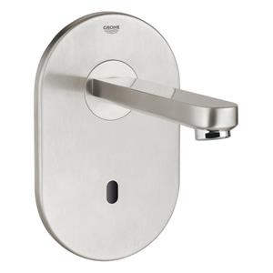 Grohe Eurosmart Cosmopolitan E afbouwdeel v wandkraan met uitloop 17cm zonder menging met tranformator 230V RVS 36335SD0