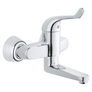 Grohe Euroeco veiligheids wandkraan met koppelingen chroom 32792000