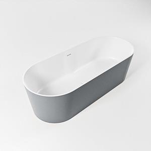 Mondiaz NOBLE Vrijstaand bad - 180x75cm - kleur Plata / Talc NOBLE180-PLA/TAL