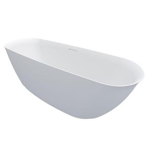 Riho Bilo vrijstaand bad - 165x775cm - solid surface - mat wit B128001005