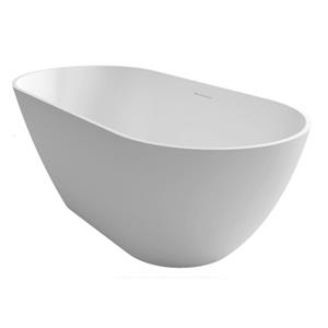 Zeza Iceland Vrijstaand Bad - 150x75cm - solid surface - mat wit SW241482