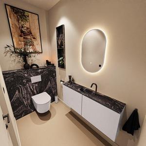 Mondiaz TURE-DLUX 120cm toiletmeubel Cale. EDEN wastafel Lava positie midden. Met 1 kraangat. TUREDX120CALM1LAV