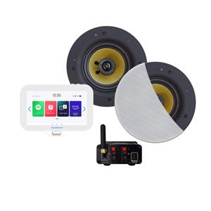 Aquasound N-Joy Connect n-joy connect badkamerradio - controller (ipx7) - wand lader - zumba speakerset wit - bluetooth versterker / 70 watt / 230v/24v emn70-zw