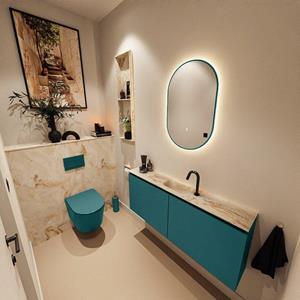 Mondiaz TURE-DLUX 120cm toiletmeubel Smag. EDEN wastafel Frappe positie midden. Met 1 kraangat. TUREDX120SMAM1FRA
