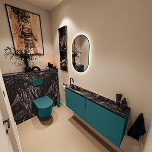 Mondiaz TURE-DLUX 120cm toiletmeubel Smag. EDEN wastafel Lava positie links. Met 1 kraangat. TUREDX120SMAL1LAV