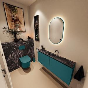 Mondiaz TURE-DLUX 120cm toiletmeubel Smag. EDEN wastafel Lava positie midden. Met 1 kraangat. TUREDX120SMAM1LAV