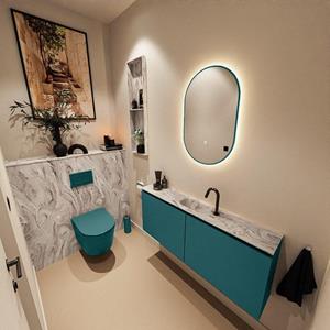 Mondiaz TURE-DLUX 120cm toiletmeubel Smag. EDEN wastafel Glace positie midden. Met 1 kraangat. TUREDX120SMAM1GLA