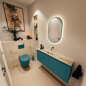 Mondiaz TURE-DLUX 120cm toiletmeubel Smag. EDEN wastafel Frappe positie midden. Zonder kraangat. TUREDX120SMAM0FRA