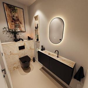 Mondiaz TURE-DLUX 120cm toiletmeubel Urban. EDEN wastafel Frappe positie midden. Met 1 kraangat. TUREDX120URBM1FRA