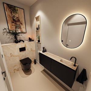 Mondiaz TURE-DLUX 120cm toiletmeubel Urban. EDEN wastafel Frappe positie rechts. Met 1 kraangat. TUREDX120URBR1FRA