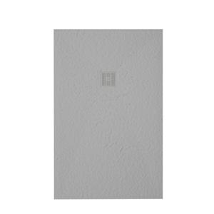 Zeza Grade Douchebak - 140x100cm - antislip - antibacterieel - mineraalmarmer - rechthoek - mat perla (lichtgrijs) 400000000000020026