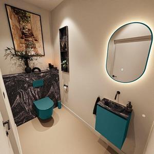 Mondiaz TURE-DLUX 40cm toiletmeubel Smag. EDEN wastafel Lava positie midden. Zonder kraangat. TUREDX40SMAM0LAV