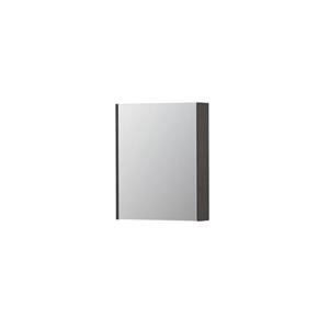 Ink SPK2 Spiegelkast - 60x14x74cm - 1 deur - dubbelzijdige Spiegel - schakelaar en stopcontact - MFC oergrijs 1105112