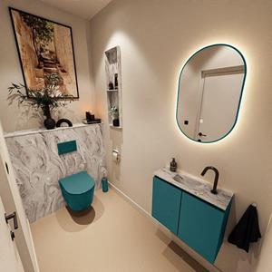 Mondiaz TURE-DLUX 60cm toiletmeubel Smag. EDEN wastafel Glace positie midden. Met 1 kraangat. TUREDX60SMAM1GLA
