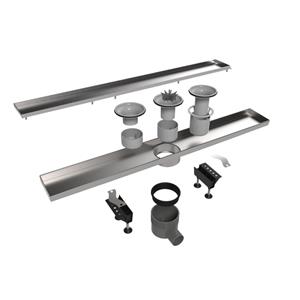 Easy Drain Tegeldrain tegelgoot met zijuitloop 50mm 9.8X150CM met 30/35/50cm waterslot edt1500