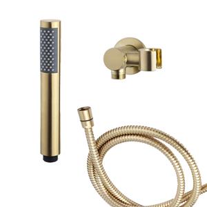 Wiesbaden Caral handdoucheset inbouw 1 stand staafhanddouche met wandarm en conische doucheslang geborsteld messing sw373300/sw373303/sw392825/