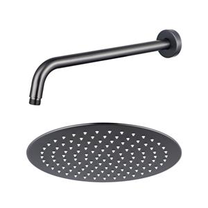 Fortifura Calvi Hoofddouche - 25cm - rond - wandarm 35cm - Geborsteld Gunmetal PVD SW720556/SW720563