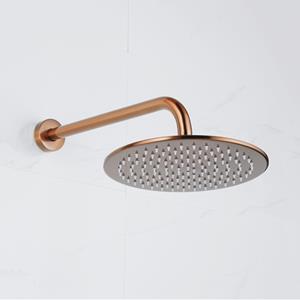 Fortifura Calvi Hoofddouche - 30cm - rond - wandarm 35cm - Geborsteld koper PVD (Koper) SW1139124/SW970043