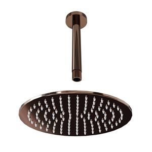 Fortifura Calvi Hoofddouche - 30cm - rond - plafondarm 20cm - Geborsteld koper PVD (Koper) SW1139124/SW970042