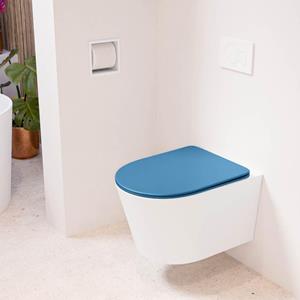 Mondiaz LAVIE wandclosetpack - 36x53cm - diepspoel - rimless - Talc (offwhite) - softclose - quick-release - toiletzitting - Jeans (blauw) LAVIEsetTalJea