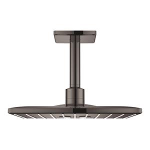 Grohe Rainshower SmartActive hoofddoucheset: hoofddouche 310 SmartActive vierkant plafondmontage m. 2 straalsoorten hard graphite 26481a00