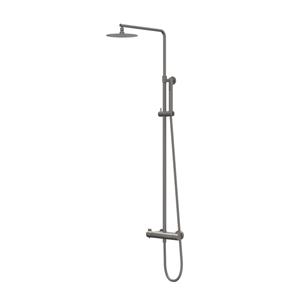 Ivy Pact Regendoucheset - opbouw - 20cm slim hoofddouche - staafmodel handdouche - Geborsteld metal black PVD CSP1GMAA