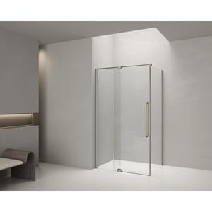 Aqua Vista Taviano Cuadra Zijwand - 120x200cm - incl. montageset - gunmetal SW1209640/SW1209694