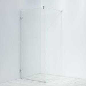 Saniclass Bellini Inloopdouche - scharnierbevestiging - 90x200cm - 8mm veiligheidsglas - anti kalk - chroom WALKINFIXCONNECT-90