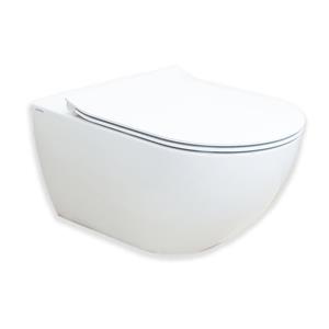 Royal Plaza Belbo wandcloset - 55cm - cycloneflush - zonder spoelrand - met toiletzitting - mat wit SW1127066 / SW1075548