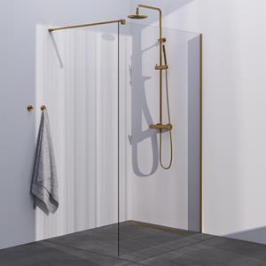 Brauer Gold Season Inloopdouche - helder glas - 120x200cm - goud geborsteld GS-ISMP1H120200GG