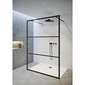 Riho Grid Douchewand - 200x100cm - zwart G004031121