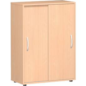 Schuifdeurkast PALENQUE, 3 ordnerhoogten, B 800 x D 400 x H 1104 mm, beuken