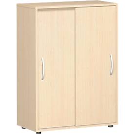 Schuifdeurkast PALENQUE, 3 ordnerhoogten, B 800 x D 400 x H 1104 mm, esdoorn