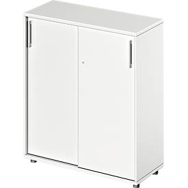 Schäfer Shop Genius schuifdeurkast TETRIS WOOD, 3 OH, B 1000 mm, hoogte incl. glijders, wit