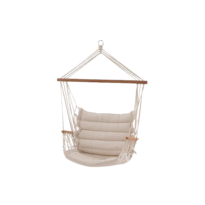 Nest outdoor Fedde katoenen tuin hangstoel gebroken wit
